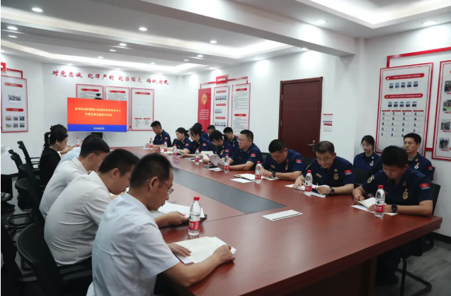 黨建共建 互促互學——武漢體育中心、區消防救援大隊聯合開展主題黨日活動