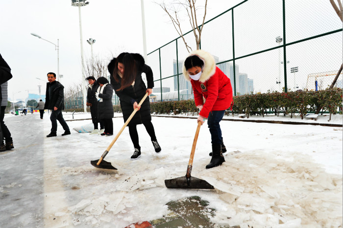 一場雪，體育中心美得不要不要的 但最美的風景還是他們(圖9)