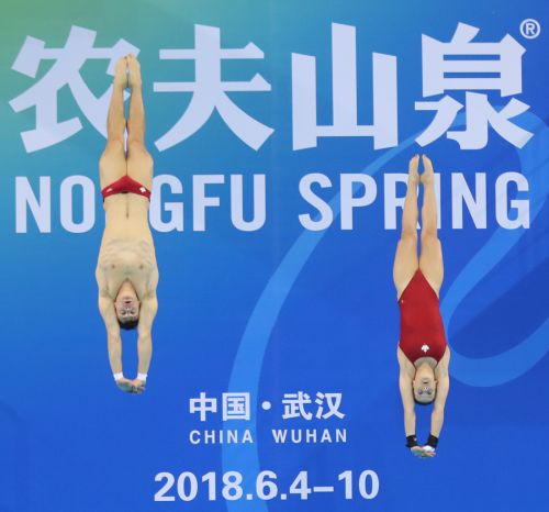 跳水世界杯在武漢體育中心開幕</br>中國“夢之隊”包攬首日兩金(圖4)