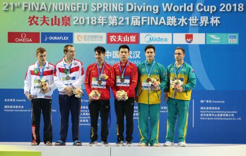 跳水世界杯第五日  中國組合陳艾森/楊昊以絕對優勢奪冠