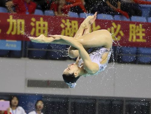 “水上芭蕾”究竟有多美？全國花樣游泳錦標(biāo)賽武漢“綻放”（附精美圖集）(圖10)